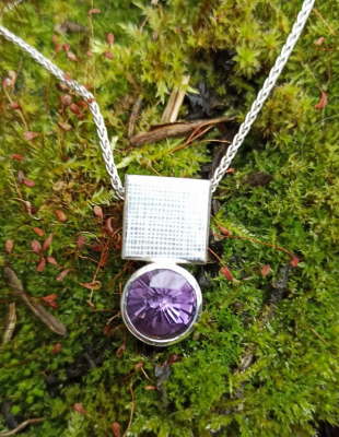 Anhnger Silber mit Amethyst